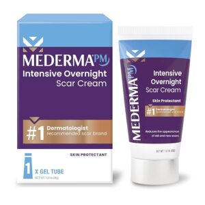 Mederma PM Intensive Overnight Scar Cream, Works with Skin’s Nighttime Regenerative Activity, Clinically Shown to Make Scars Smaller and Less Visible, 1.0 Oz (28g)