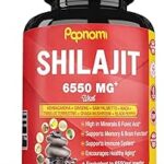 Shilajit Extract Capsules equivalent to 6550mg & Ashwagandha, Ginseng, Saw Palmetto, Maca, Tribulus, Chaga, Pepper | Trace Minerals Fulvic Acid|Immune Support, Brain Boost Supplement, 3 Months Supply