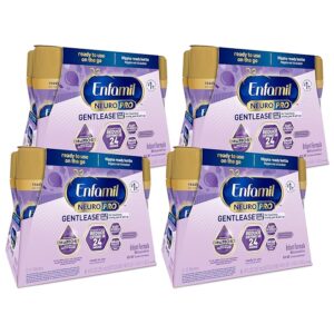 Enfamil NeuroPro Gentlease Baby Formula, Infant Formula Nutrition, Brain Support that has DHA, HuMO6 Immune Blend, Designed to Reduce Fussiness, Crying, Gas & Spit-up in 24 Hrs, 8 Fl Oz, 24 Bottles